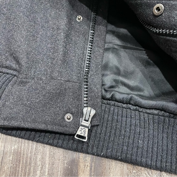 Express men’s military wool jacket with hood size Large - Picture 6 of 12